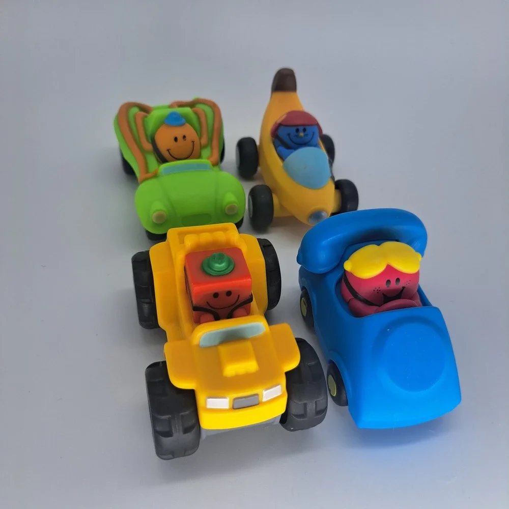 McDonalds Happy Meal Mr Men Little Miss Road Trip Vehicles Figure Toys Lot of 4